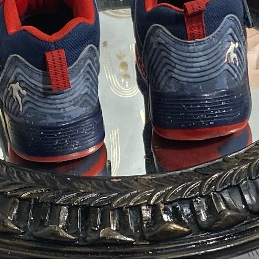 AND1 Kids Navy and Crimson Sneakers